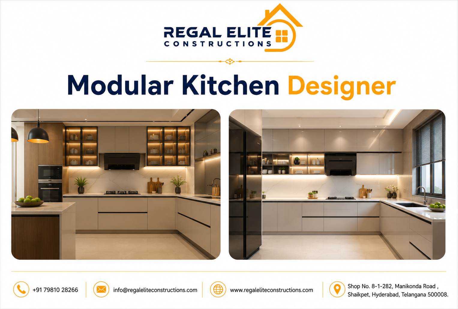 Premium Modular Kitchen Designer creating modern custom kitchens in Hyderabad