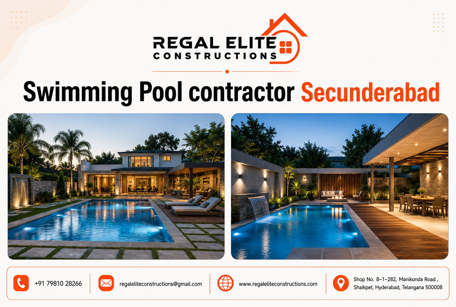 Swimming Pool Contractor Secunderabad - Regal Elite Constructions