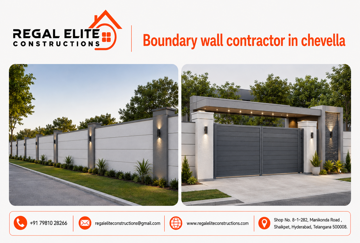 Boundary wall contractor in chevella providing professional boundary wall construction services in Hyderabad