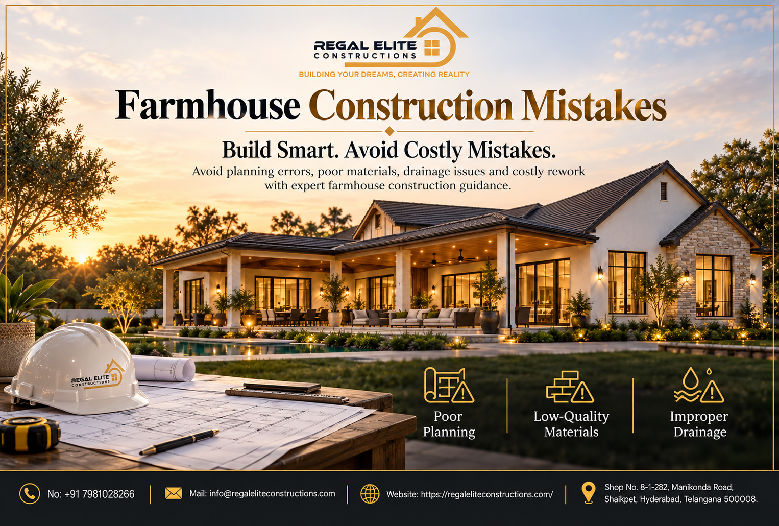 Farmhouse Construction Mistakes to Avoid – Expert Farmhouse Building Tips in Hyderabad